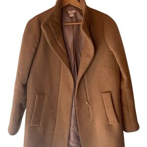 J. Crew Camel Trench Coat with Zip Detail